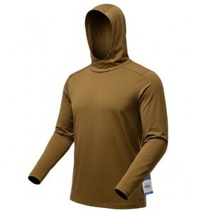 Free Fly Mens XL Bamboo Shade Hoodie Brown Long Sleeve Lightweight UPF 50+